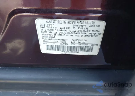 2017 Infiniti Qx50 from USA, damaged, VIN JN1BJ0RP4HM386046